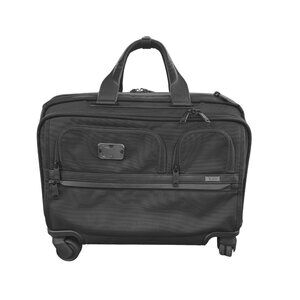 Tumi Alpha Deluxe 4-Wheeled Laptop Case Brief - Black | Gently Used